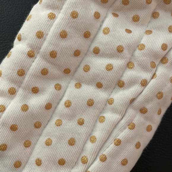 GAP toddler girls jacket, white with gold polka dots - Picture 4 of 6